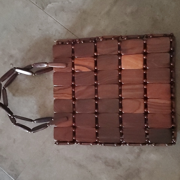 Vintage  wooden bag - Picture 2 of 5